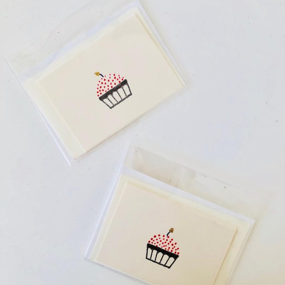 Assortment of 6 Cupcake MINI Greeting Cards